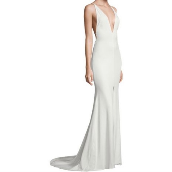 Fame and Partners Dresses & Skirts - F&P White Tempest Backless Wedding Gown